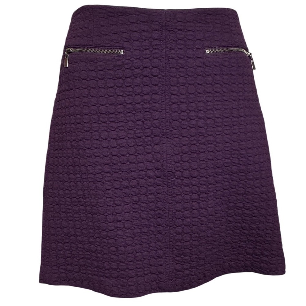 Laundry by Shelli Segal Womens Purple Textured Skirt Size 8 Parisian Chic Euro